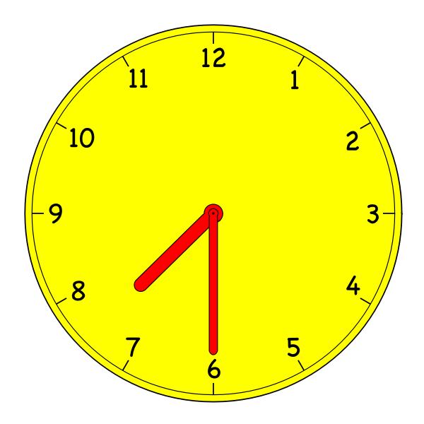SVG Analogue clock vector image