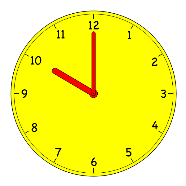 SVG Analogue clock vector image