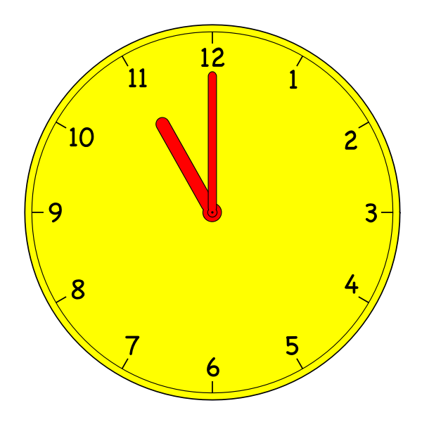 SVG Analogue clock vector image