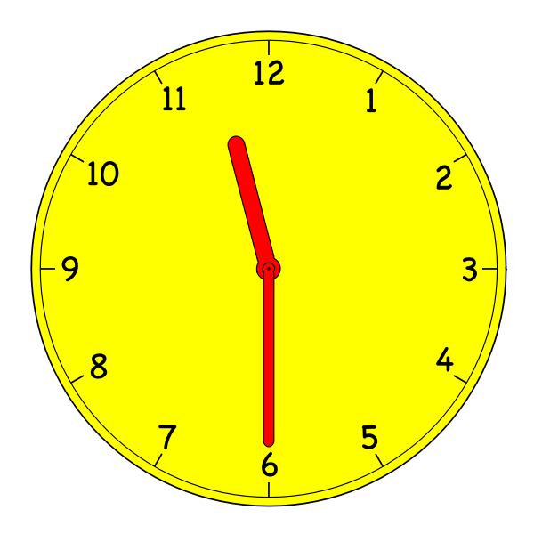SVG Analogue clock vector image