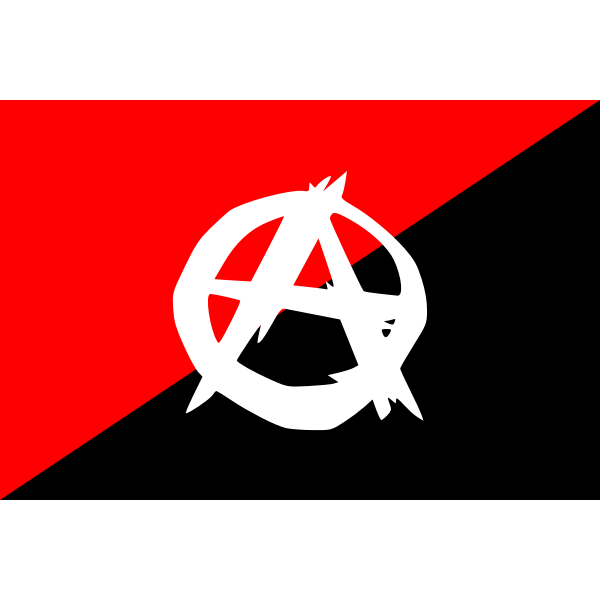 SVG Anarchist flag with A symbol