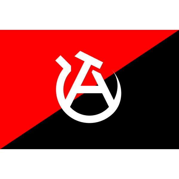 SVG Anarcho-Communist flag with logo