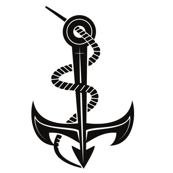 SVG Anchor silhouette cut file
