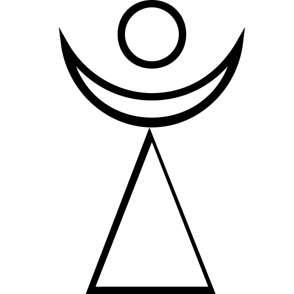 SVG Ancient religious symbol with crescent