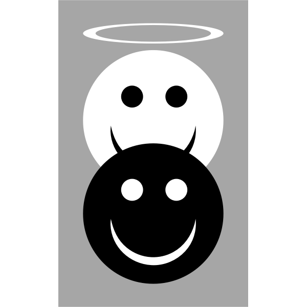 SVG Angel and devil smiley