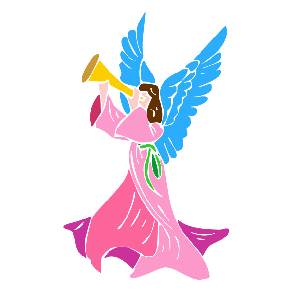 SVG Angel blowing horn