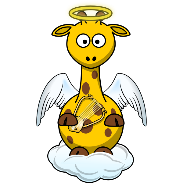 SVG Angel giraffe vector drawing