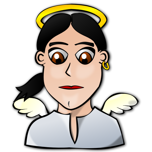 SVG Angel girl with earring