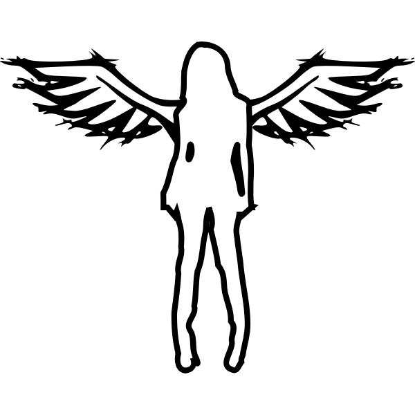 SVG angel grunge
