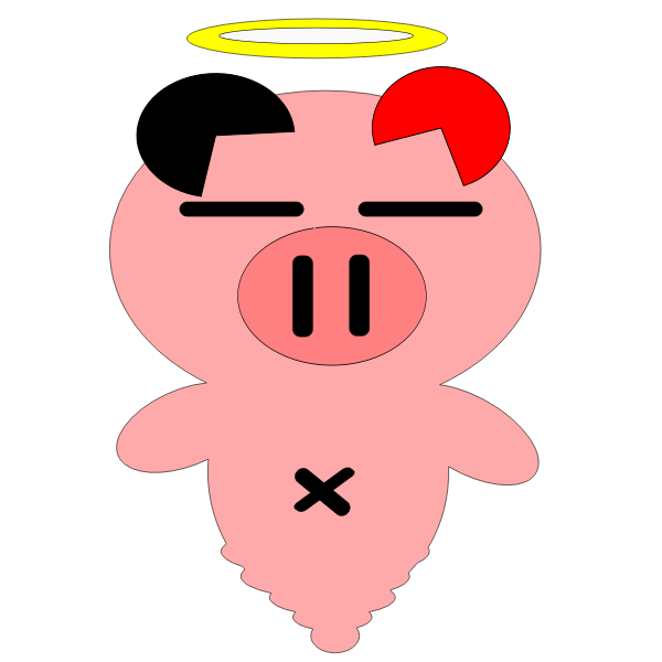 SVG Angel pig