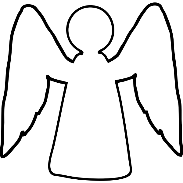 SVG Angel silhouette drawing