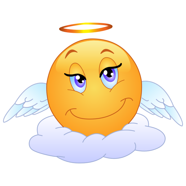 SVG Angelic smiley
