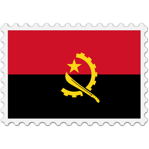 SVG Angola flag stamp