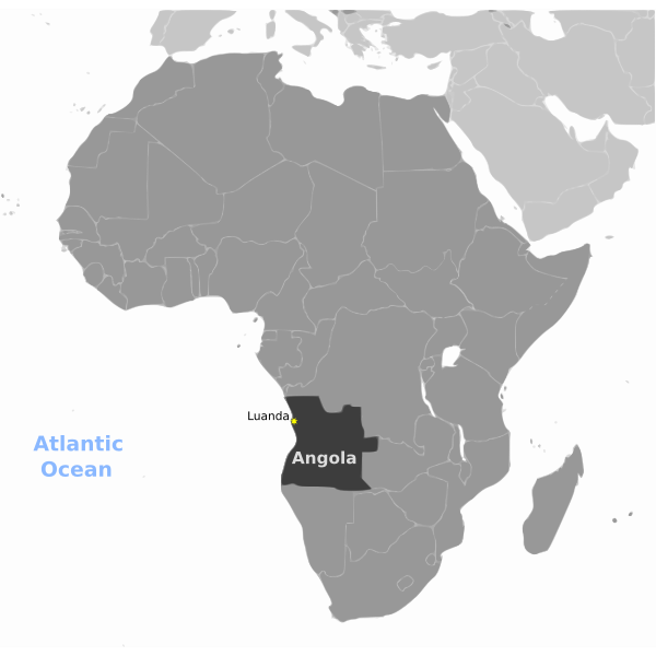 SVG Angola map