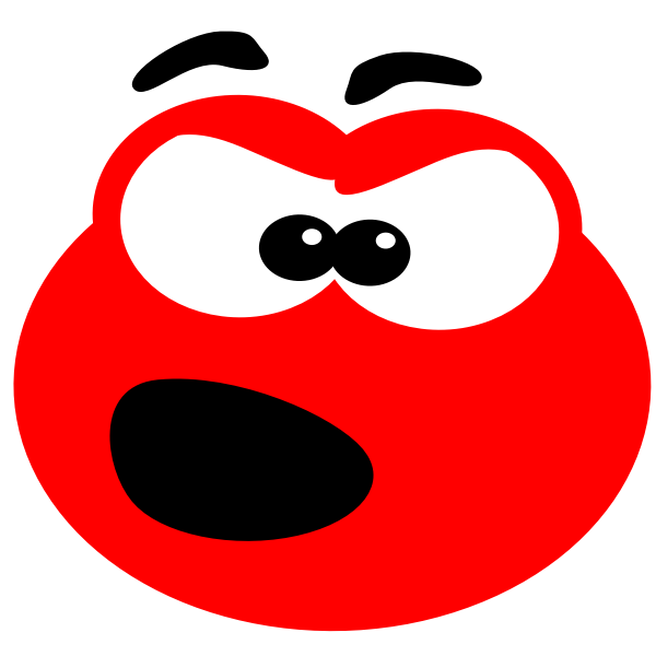 SVG Angry blob face