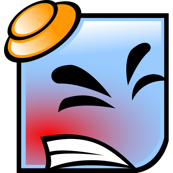 SVG Angry blue emoji