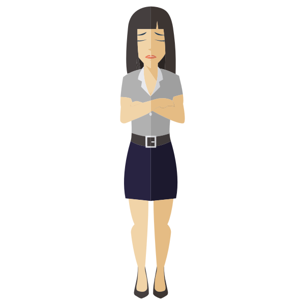 SVG Angry business girl