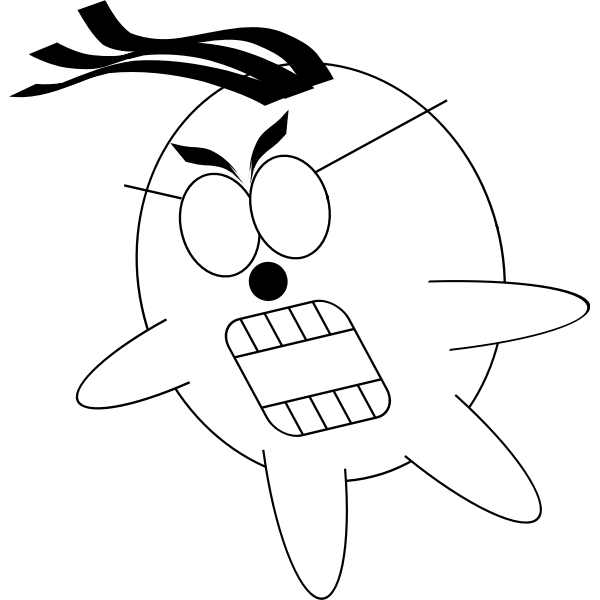 SVG Angry cartoon character vector image