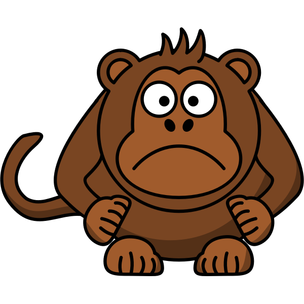 SVG Angry cartoon monkey