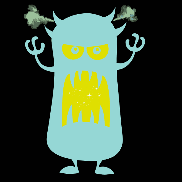 SVG Angry cartoon monster