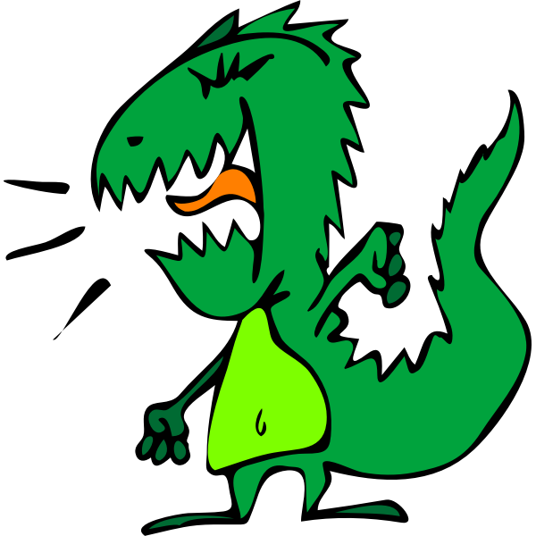 SVG Angry dinosaur vector clip art