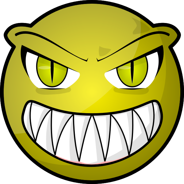 SVG Angry emoticon vector drawing