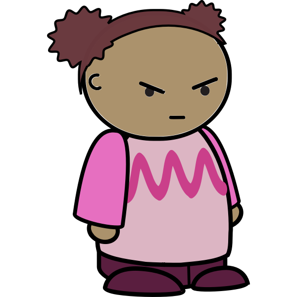 SVG Angry girl