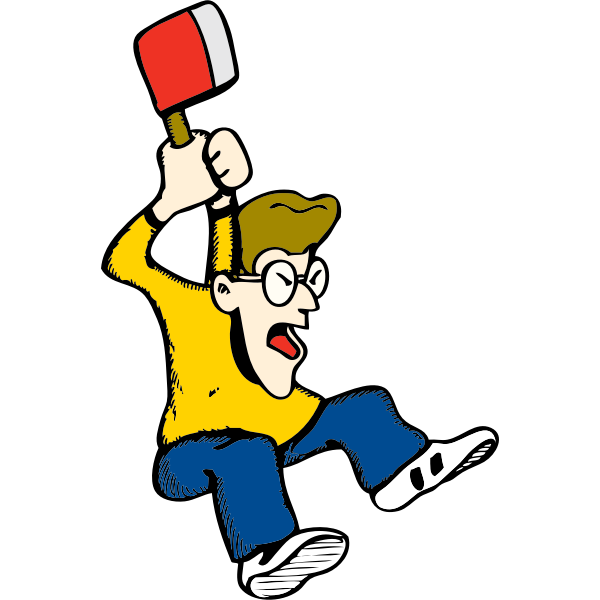 SVG angry guy with axe