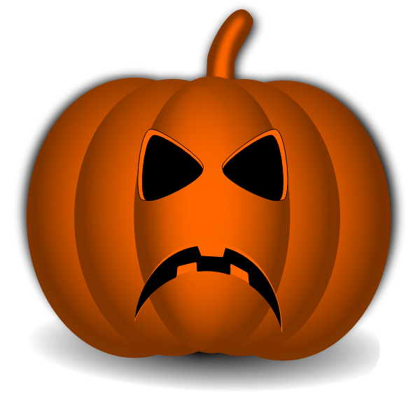 SVG Angry Halloween pumpkin vector illustration