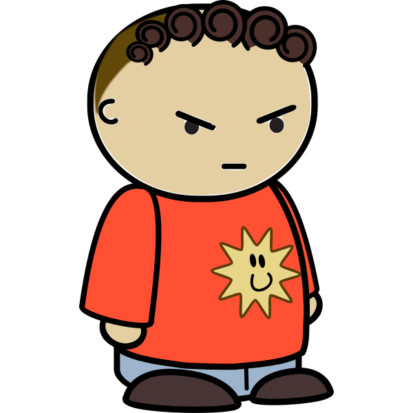 SVG Angry kid