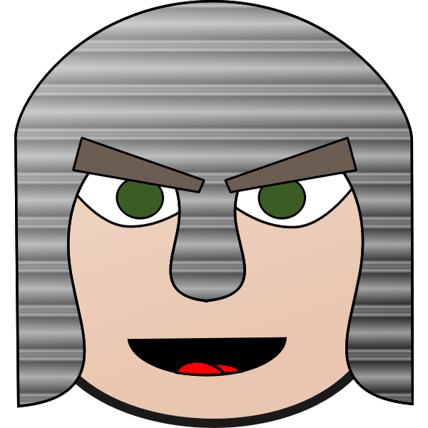 SVG Angry knight039s face