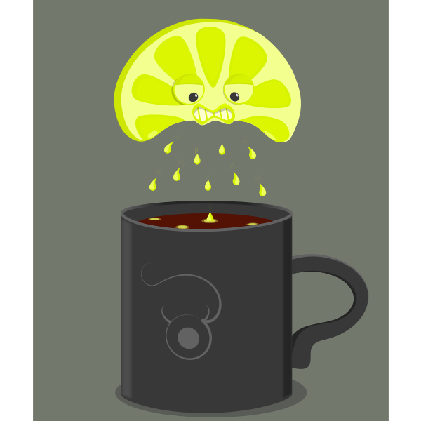 SVG Angry lime vector illustration