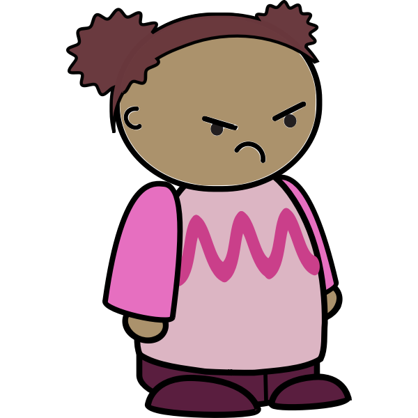 SVG Angry little girl