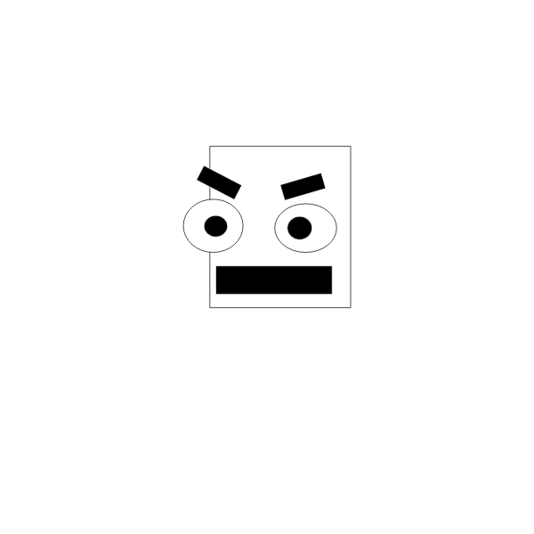 SVG Angry man drawing