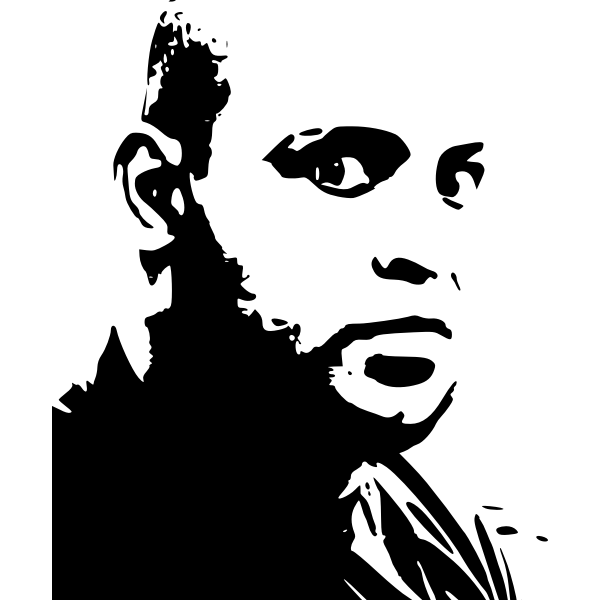 SVG Angry man silhouette