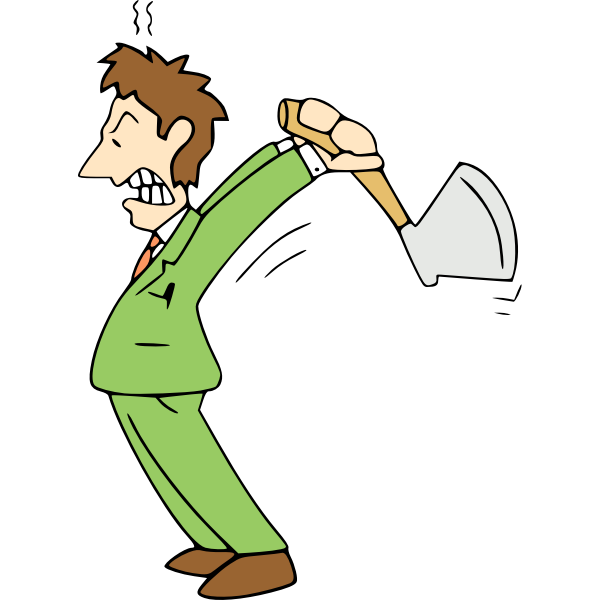 SVG Angry Man with ax