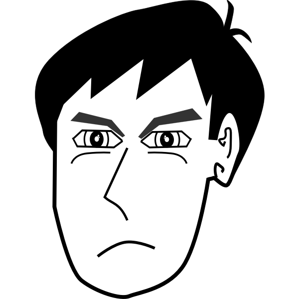 SVG Angry man039s head