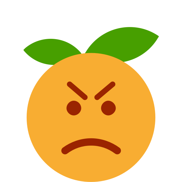 SVG Angry orange