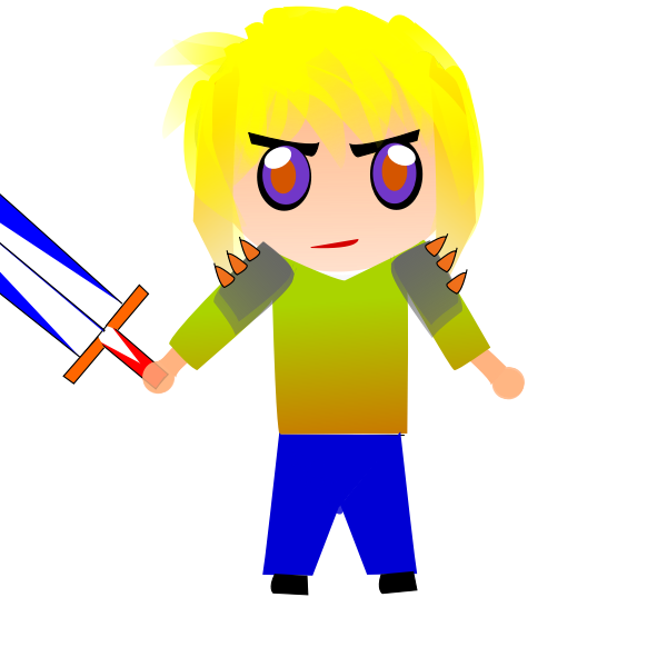 SVG Angry PC game character vector graphics