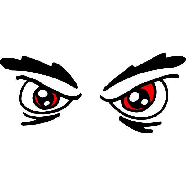SVG Angry red eyes