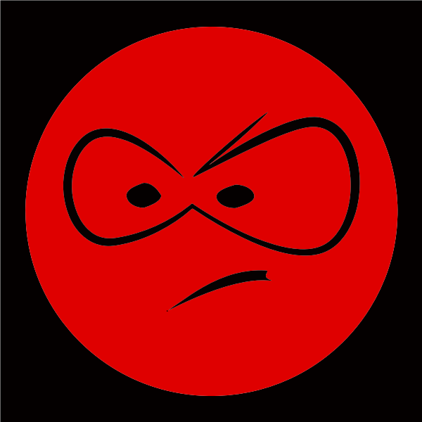 SVG Angry red smiley