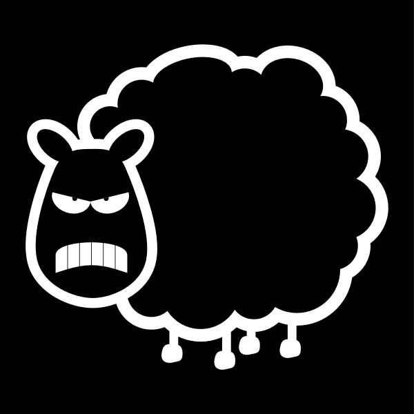 SVG Angry sheep icon vector clip art