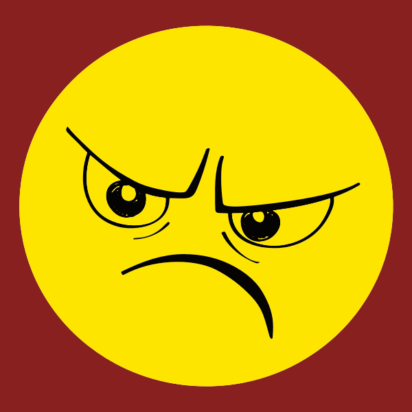 SVG Angry smiley face