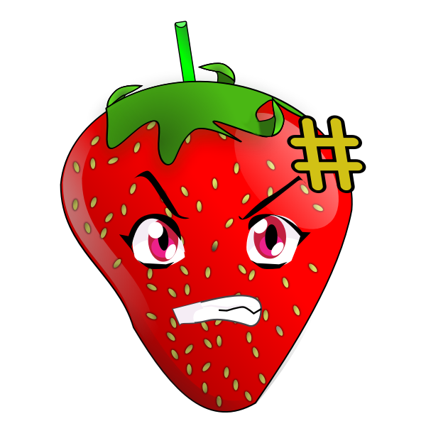SVG Angry strawberry