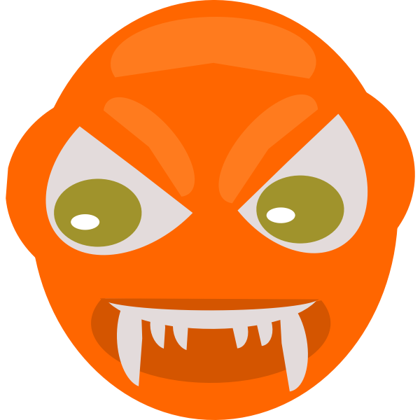 SVG Angry vampire039s face