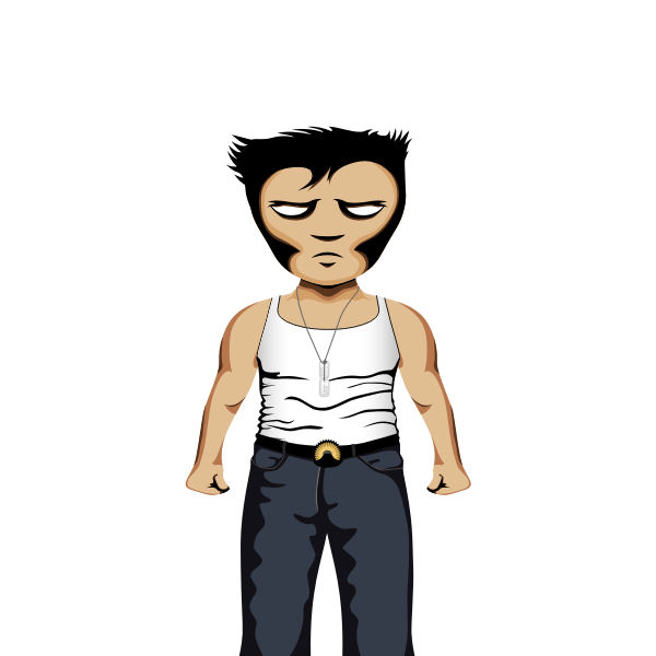 SVG Angry wild man