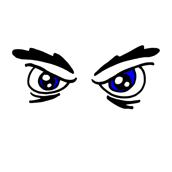 SVG Angry woman039s eyes vector drawing