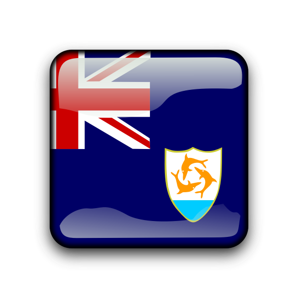 SVG Anguilla vector flag button