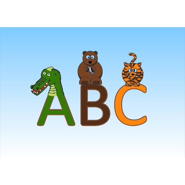 SVG Animal alphabet vector illustration