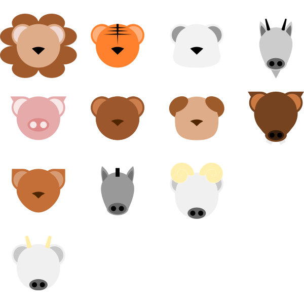 SVG Animal Faces